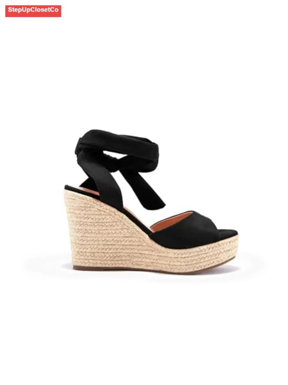 Women's Platform Espadrille Wedges Open Toe High Heel Sandals with Ankle Strap